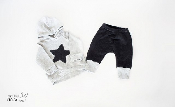 Hoodie  Stern grau